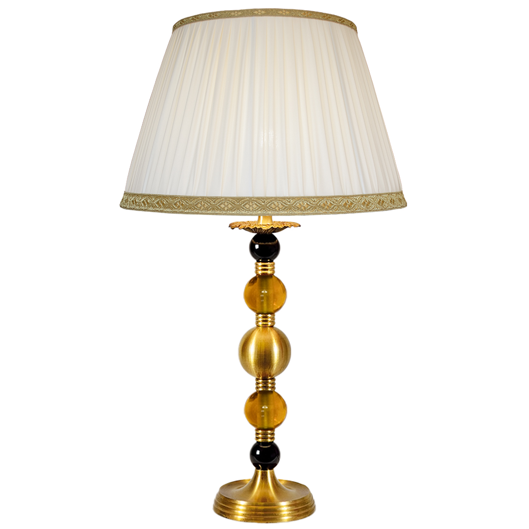 Elegante Lampada Da Tavolo Classica Con Cristalli Colorati