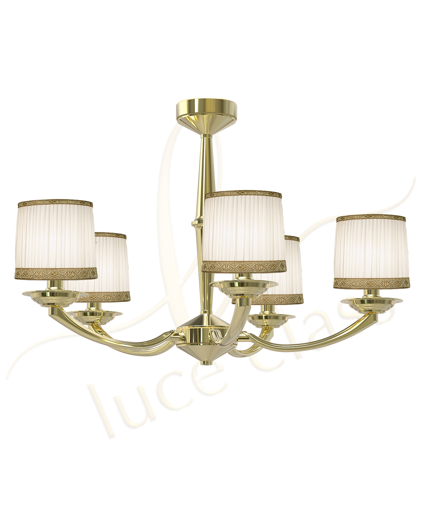 Lampadario classico con paralumi 5 luci DP014